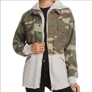 Vintage Havana Women's Khaki and Grey Coat Size: Medium